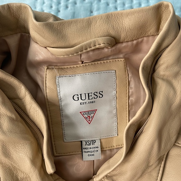Beige Guess leather jacket - Picture 4 of 6